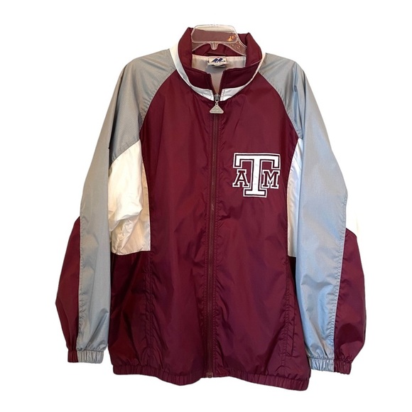 VINTAGE‎ Texas A&M Jacket Apex One Men's Zip Lightweight Aggies Maroon XL - Picture 1 of 14